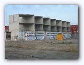 In one of the other blocks, the front walls are going in already