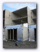 And the rear - the wooden posts are only for support - it'll be a big sliding glass door.