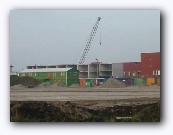See!  There it is (well, the rightmost one hiding behind the green building anyway...)